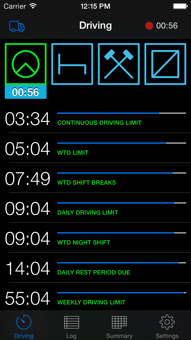 Screenshot #1 pour TruckerTimer