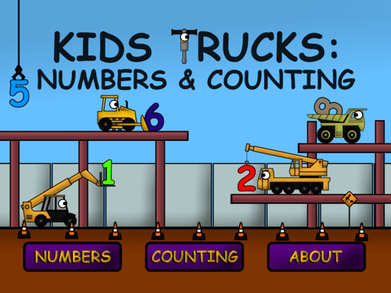 Kids Trucks: Numbers and Counting iPad app afbeelding 1