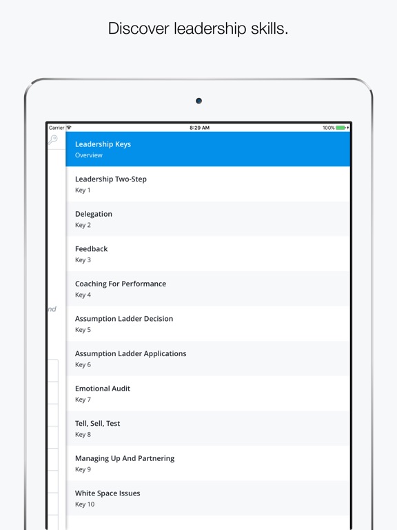 Leadership Keys iPad screenshot