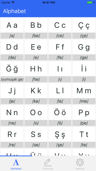 Screenshot #1 pour Türkçe - Learn The Basic Pronunciation of Turkish