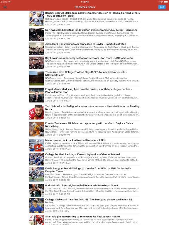 College Football News - Scores, Schedule & Ranking iPad screenshot 5 - News app
