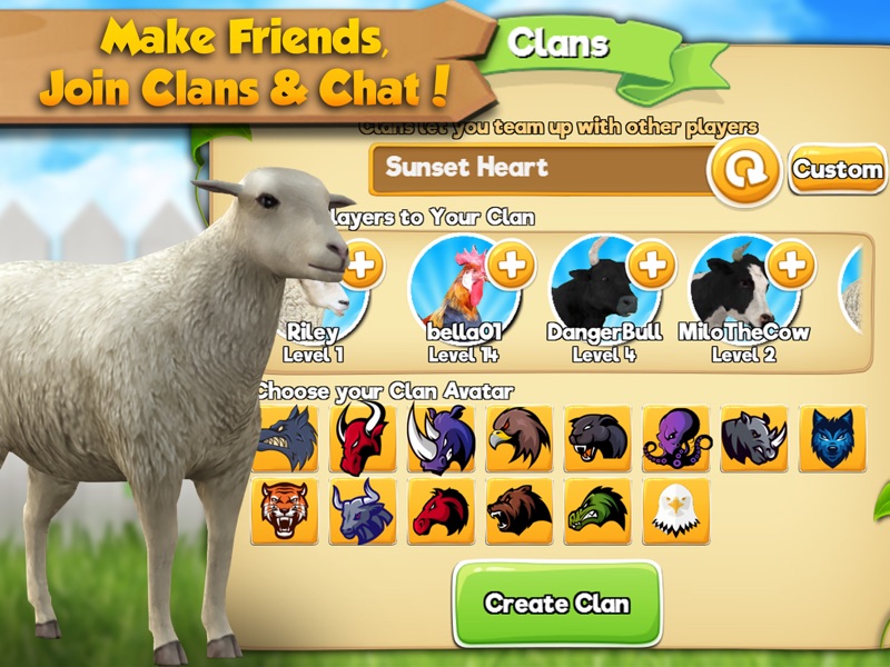 Farm Animal Family Online - Multiplayer Simulator screenshot 9
