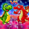 Dinosaur vs dragon: Puzzle