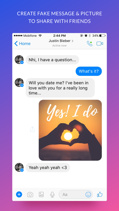 iFake - Funny Fake Messages Creator Screenshot