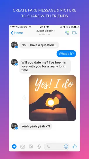 Capture d'écran de IFake - Funny Fake Messages Creator sur iPhone 1