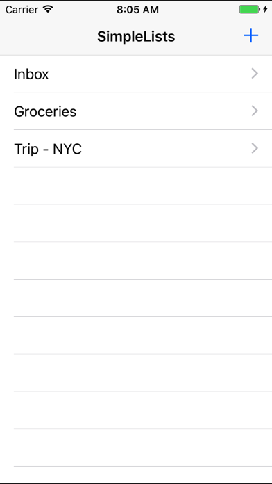 SimpleLists Screenshot