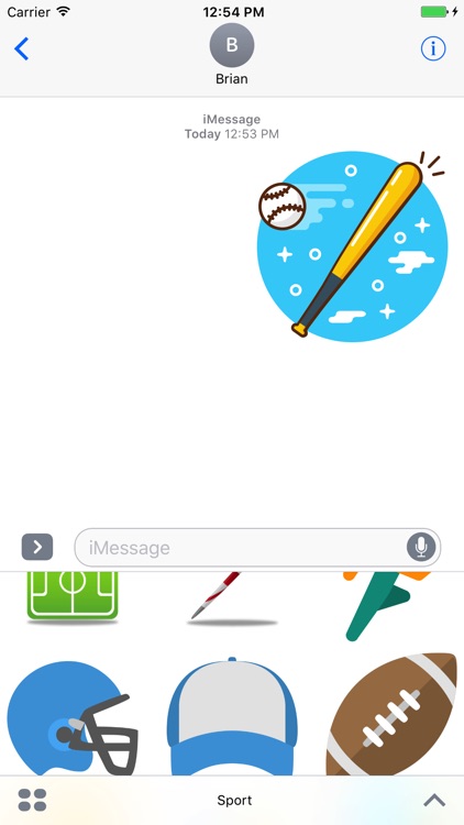 Creative Sport Stickers Messages