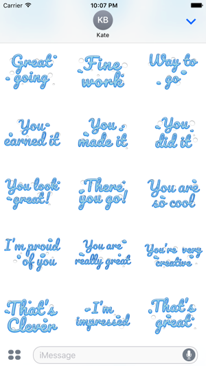 Compliment - Cool Water Text Stickers(圖5)-速報App