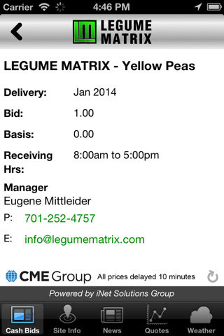 Legume Matrix Mobile App screenshot 2