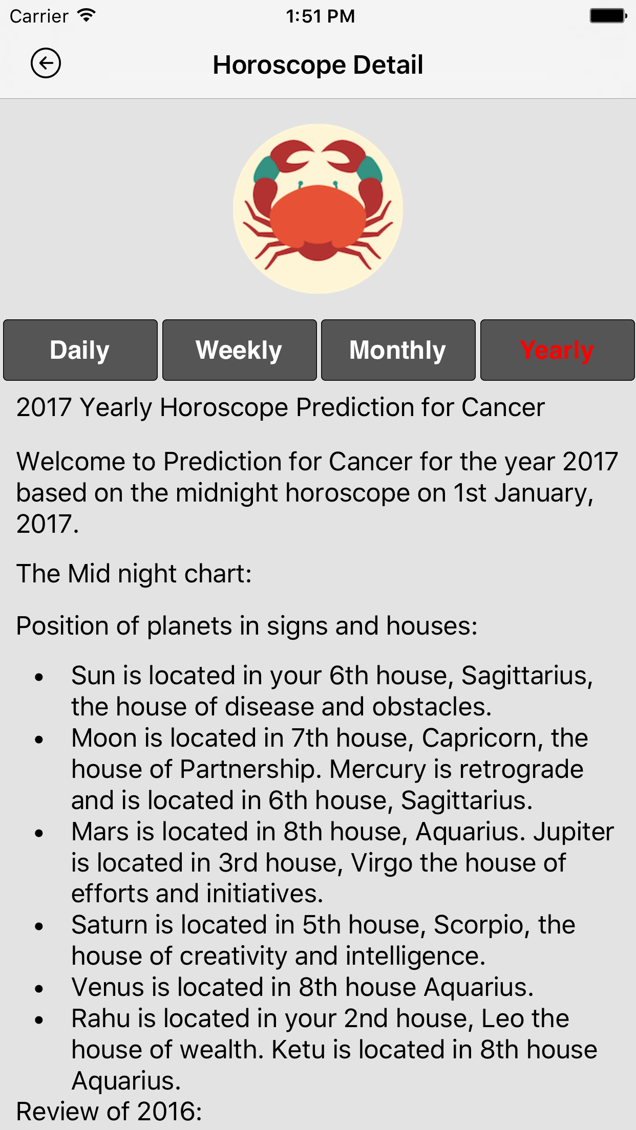 Daily Horoscope Orion