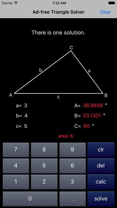 Triangle Solver Screenshot