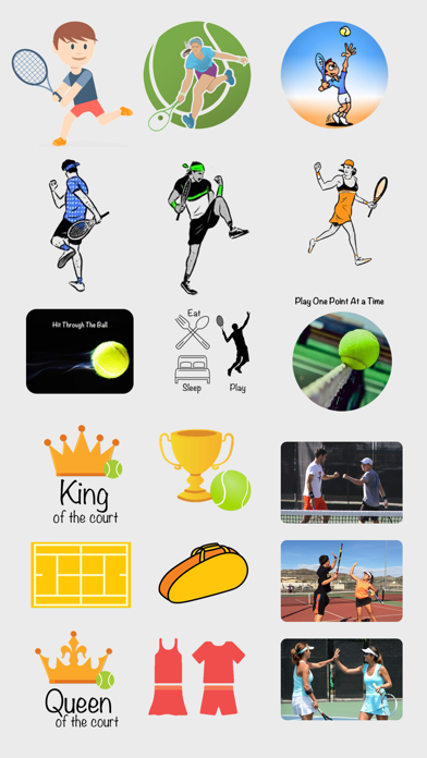 Fun Tennis Stickersのおすすめ画像1