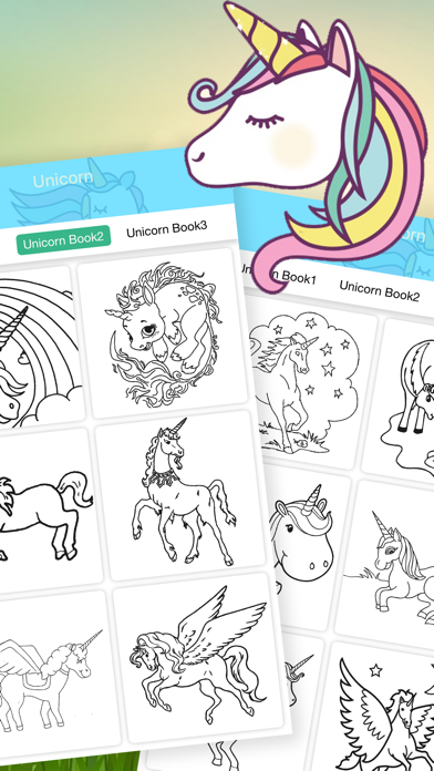 Screenshot #1 pour Cute Unicorn Coloring Drawing Book for Girl