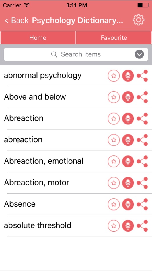 Psychology Dictionary Definitions Terms - 1.0 - (iOS)