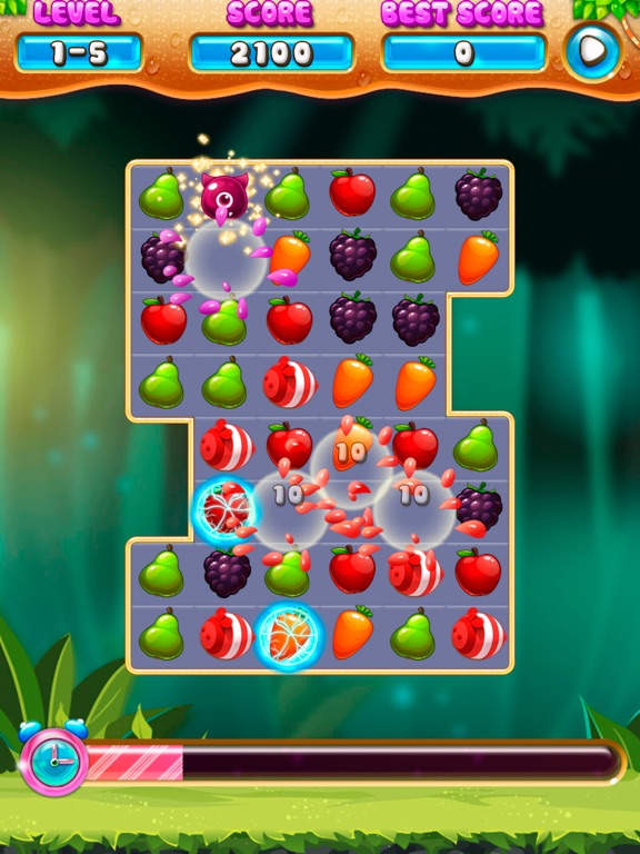Screenshot #6 pour Forest Fruits Lite - Puzzle Match 3 Game