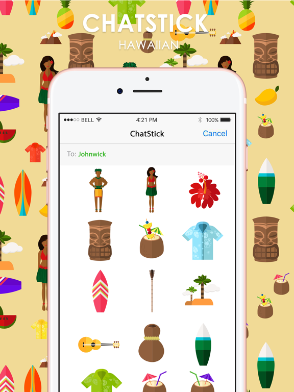 Screenshot #4 pour Aloha Set Cute Hawaiian Stickers for iMessage