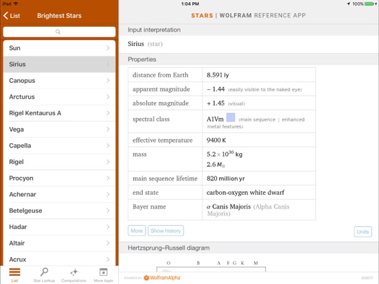 Screenshot #5 pour Wolfram Stars Reference App