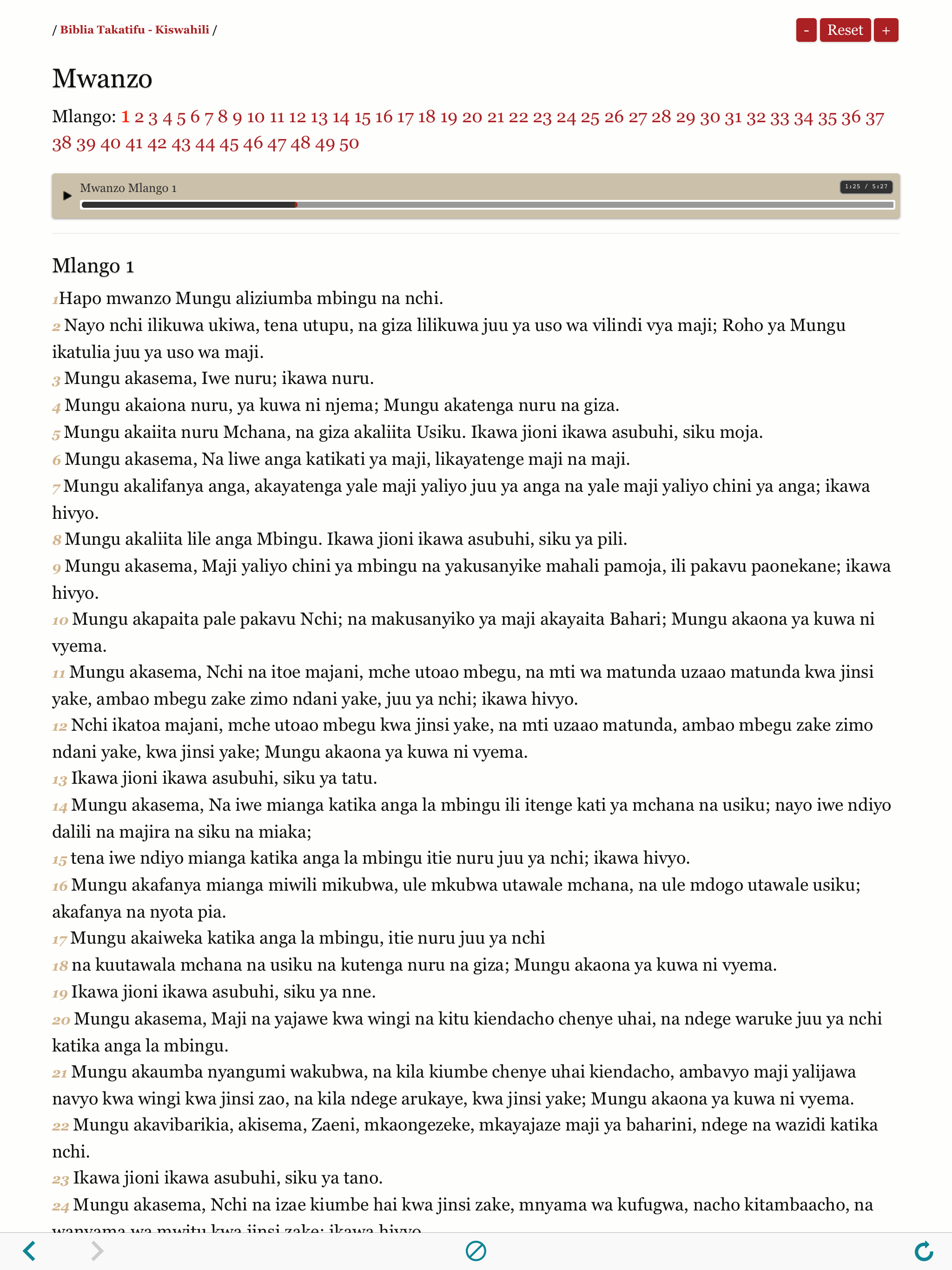 Biblia Takatifu : Bible in Swahili Audio book