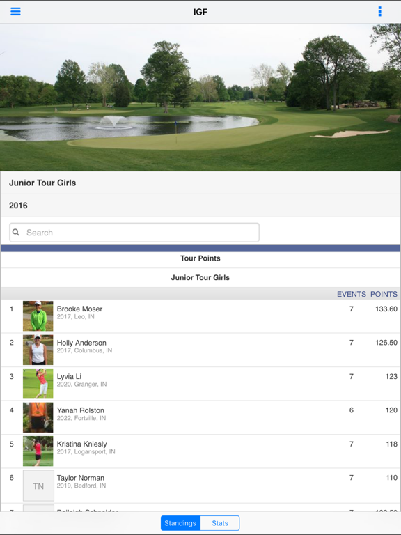 Indiana Golf Foundation iPad screenshot 4 - Sports app