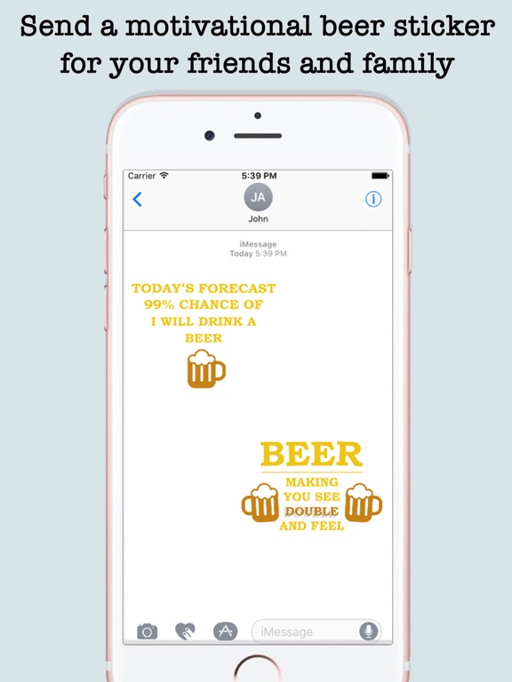 Funny Beer Quotes Stickers For iMessage iPad screenshot 4 - Stickers app