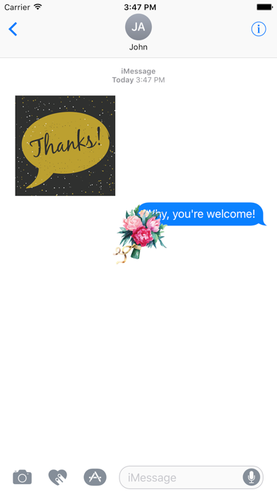 Screenshot #6 for Thank You From the Heart Flowers & Drinks Stickers