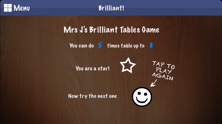 Mrs J's Brilliant Times Tables Game