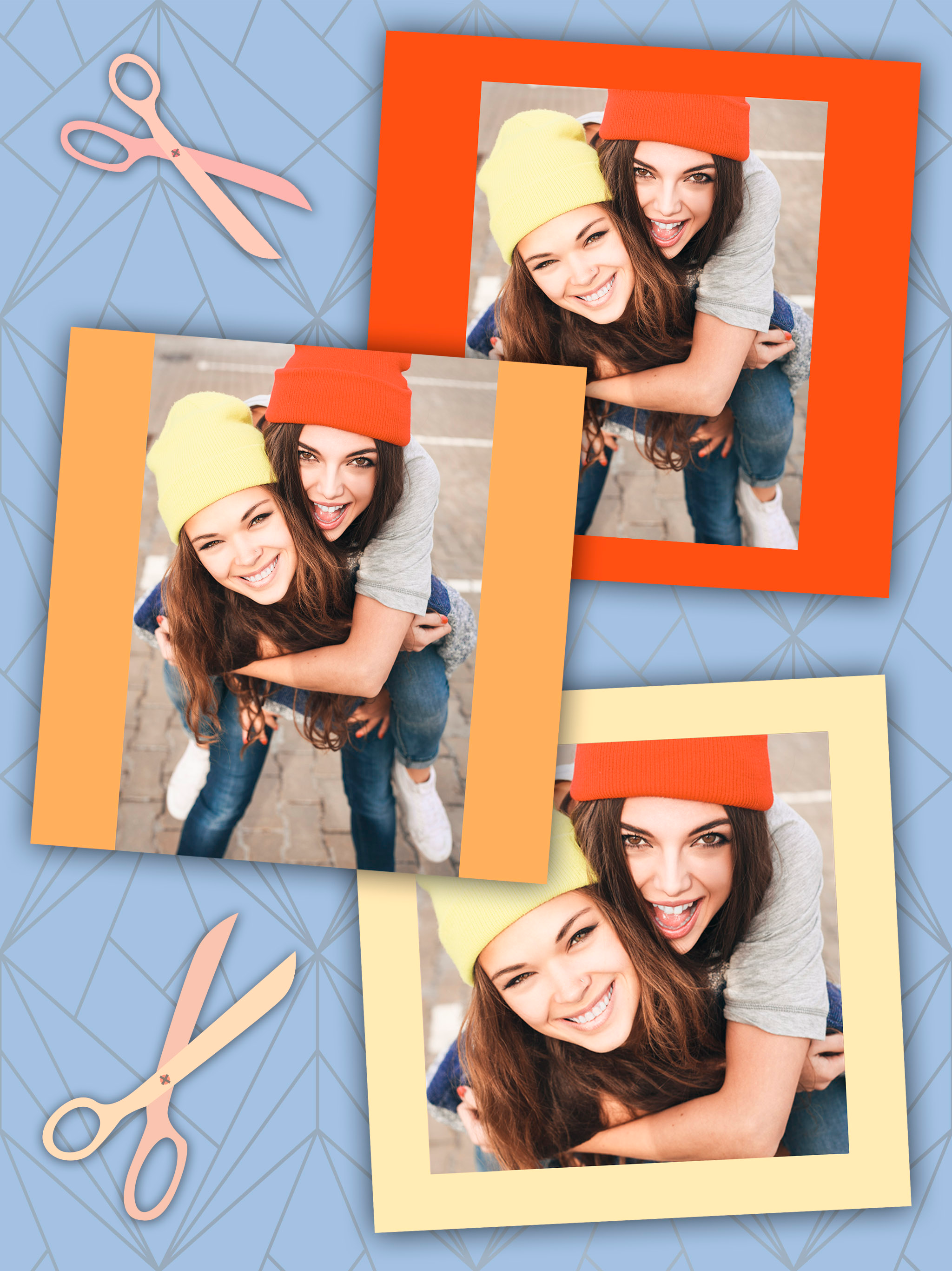 White frames for Insta - Square photo frame