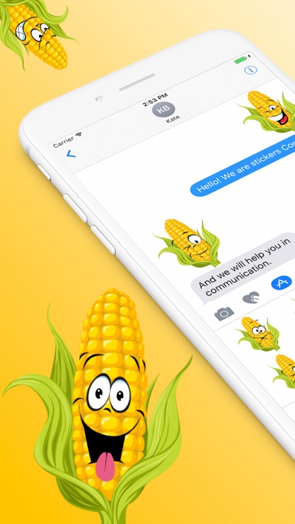 Corn SP emoji stickers