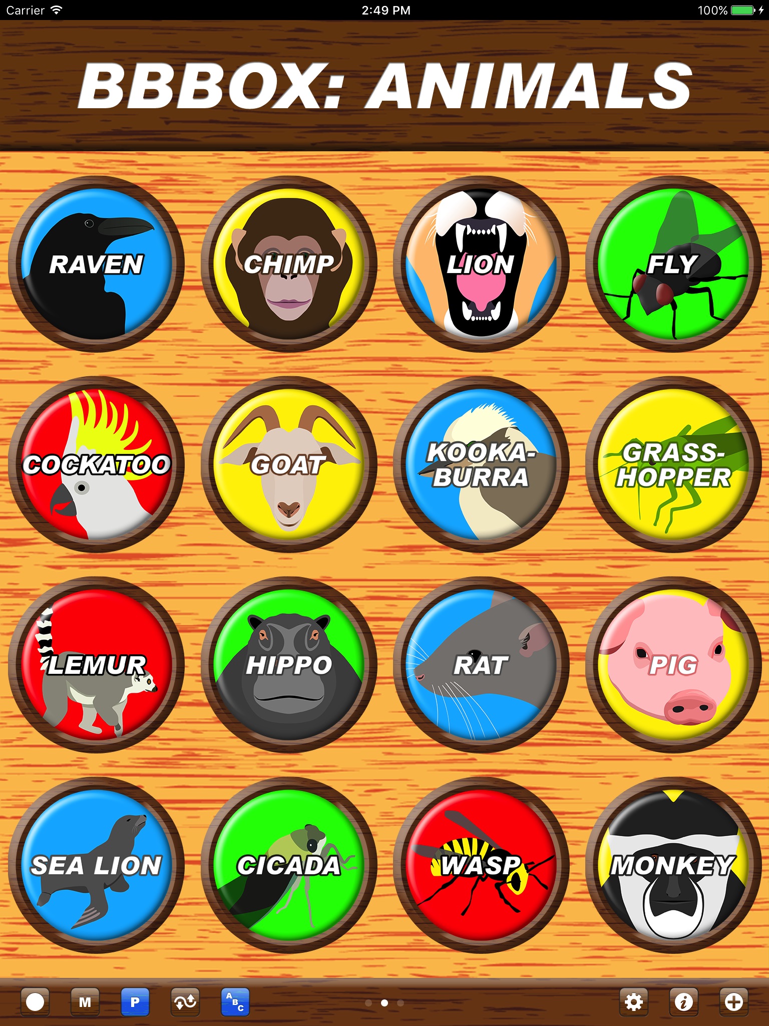 Big Button Box Animals HD - sound effects & sounds screenshot 2