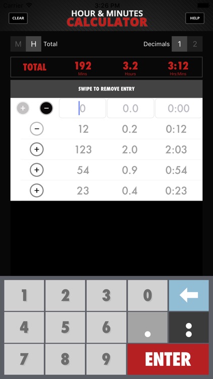 Calculator Hour & Minutes screenshot-3