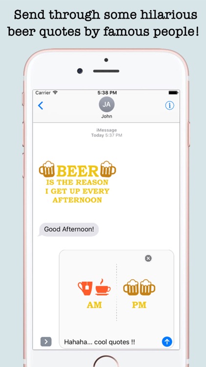 Funny Beer Quotes Stickers For iMessage