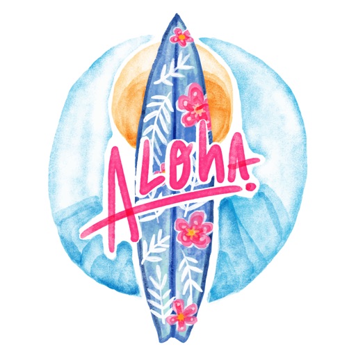 Aloha Hawaii Travel Summer Vacation Stickers - AppWisp.com