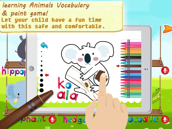 Screenshot #6 pour Animal Vocab & Paint Game - coloriage animaux