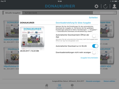 DK ePaper - Donaukurier screenshot 2