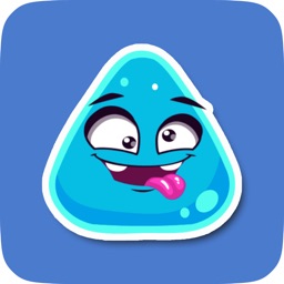 Blue Triangle Cute Emoji Stickers for Messaging
