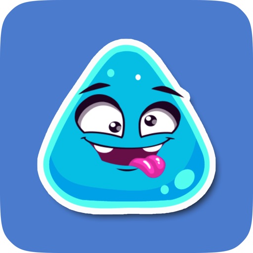 Blue Triangle Cute Emoji Stickers for Messaging icon