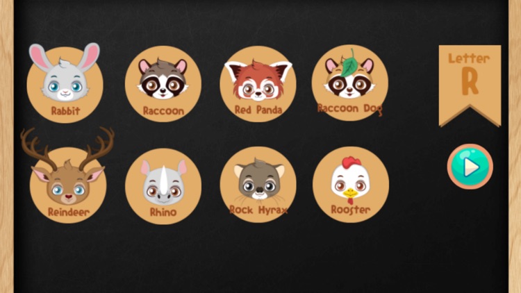 Cute Animal For Learning to Write The Alphabet