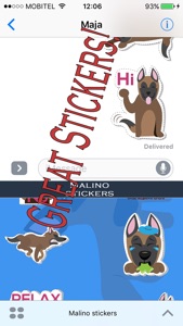 MaliMoji Belgian shepard emoji stickers screenshot #2 for iPhone