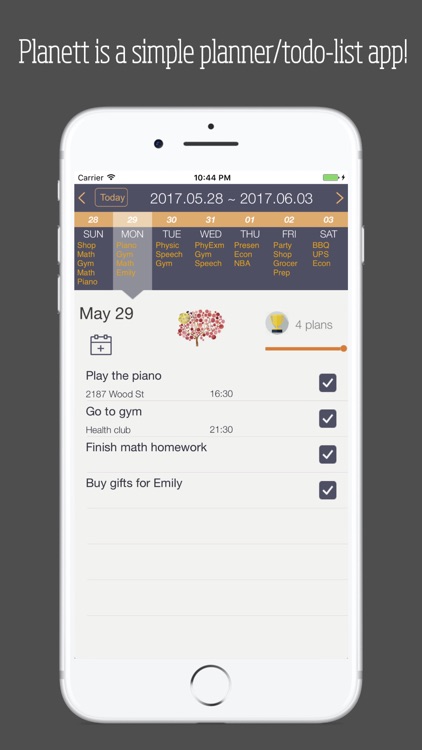Planett: Simple daily & weekly todo list / planner