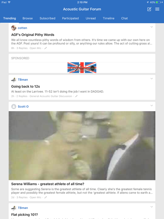 Screenshot #6 pour Acoustic Guitar Forum