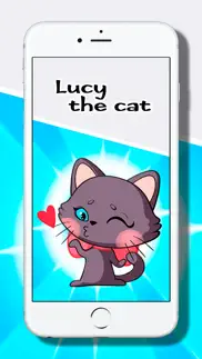 lucy the gorgeous cat stickers iphone screenshot 1