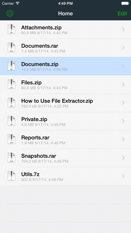 File Extractor for ZIP, RAR, 7ZIP and TAR archives