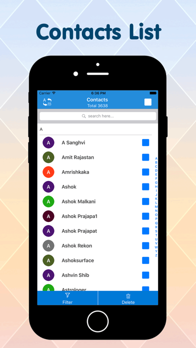 Delete Multiple Phone Contacts iPhone screenshot 5 - Utilities app