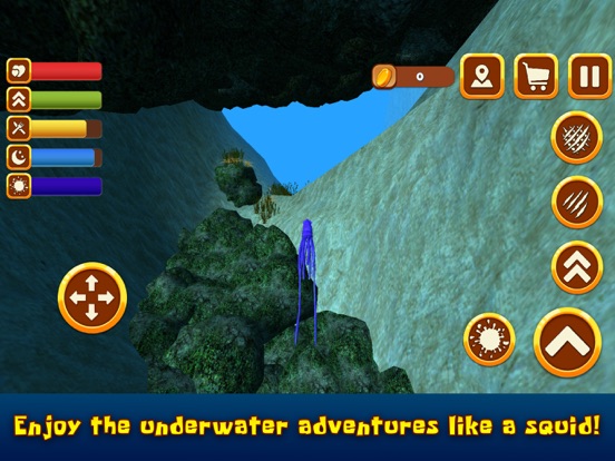 Screenshot #4 pour Squid Survival Simulator: Sea Animal Life 3D