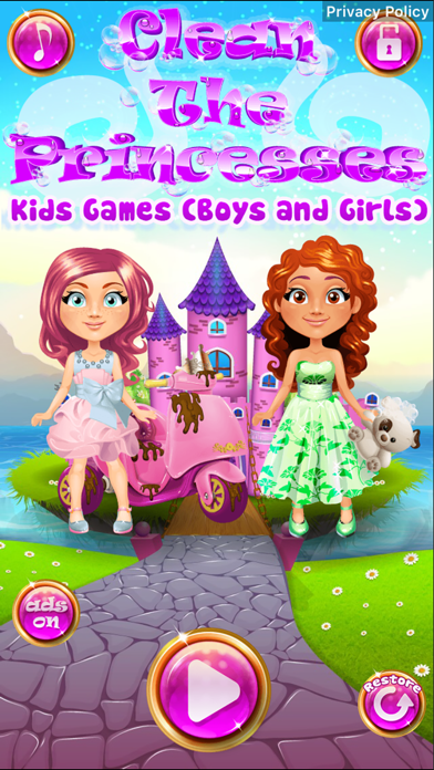 Screenshot #1 pour Clean the Princesses - Kids Games (Boys and Girls)