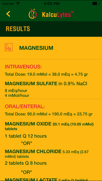 Screenshot #3 pour KalcuLytes - Electrolyte Replacement Calculator