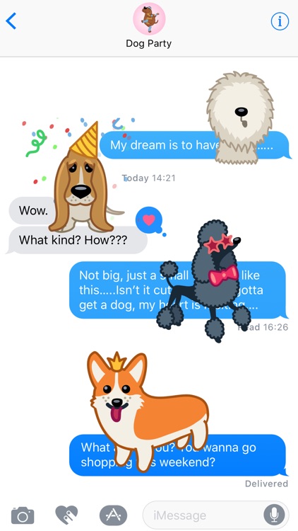 Dog Party - Funny Cute Dog Animated Stickers screenshot-3