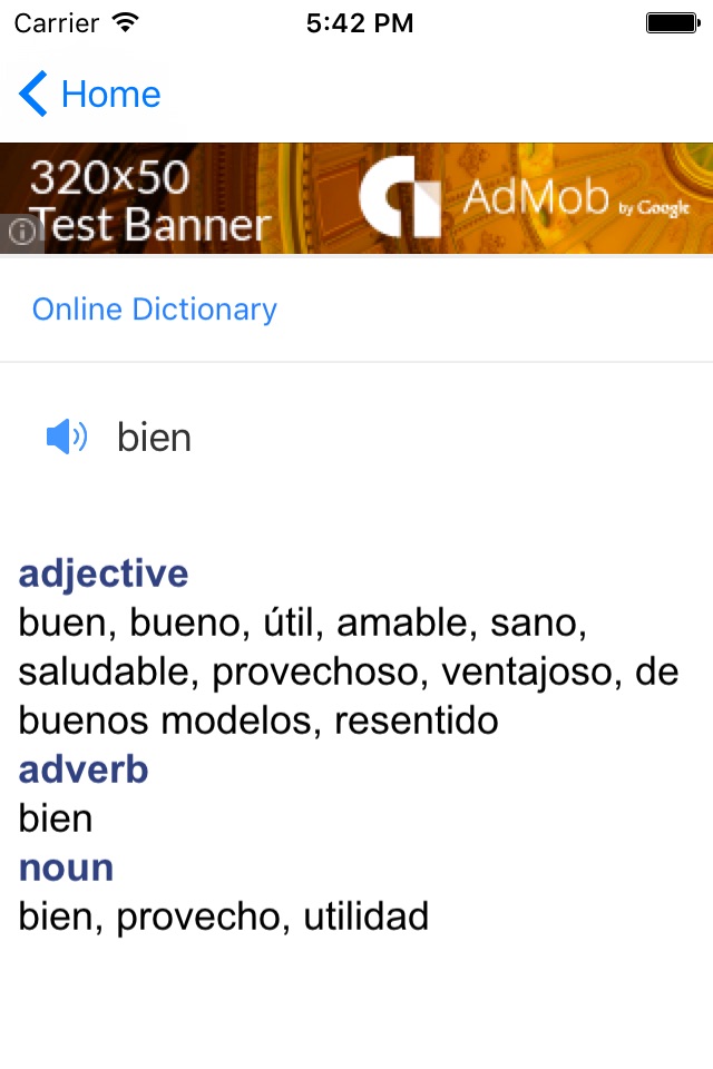 Spanish English Dictionary - (Inglés Español) screenshot 2