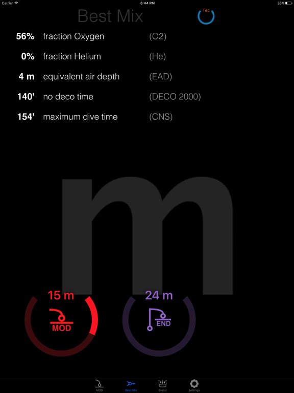 Screenshot #5 pour TrimixCalc