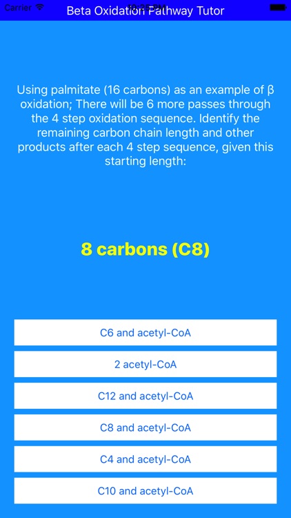 Beta Oxidation Pathway Tutor screenshot-4